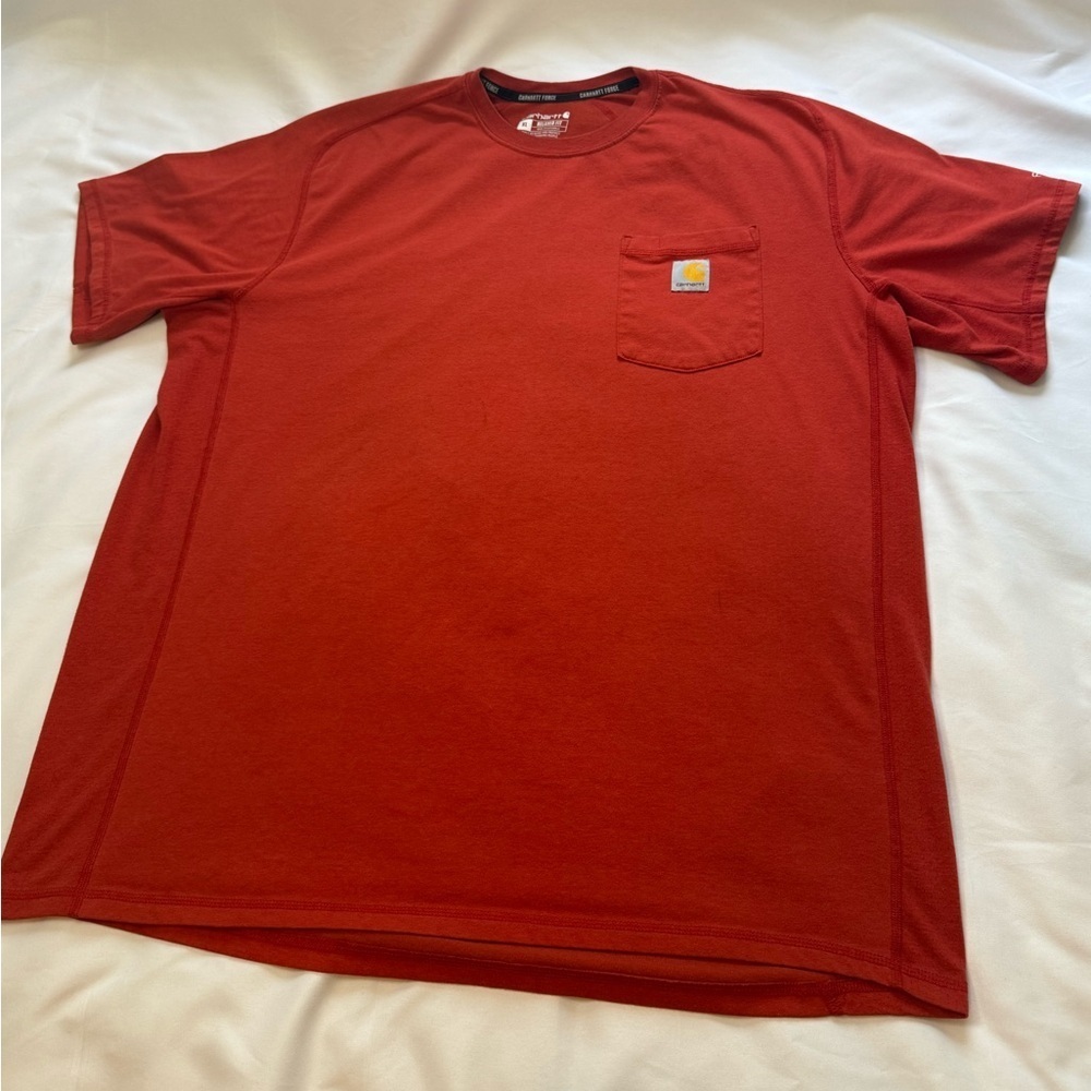 Carhartt Men's Brick Red Short Sleeve Tee Size XL